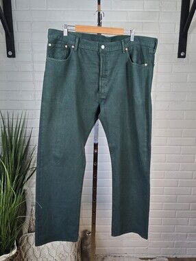 Levis Green Straight Leg High Rise Jeans Size 40